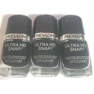 Revlon HD Snap Nail Polish Black 0.274 Oz High Gloss